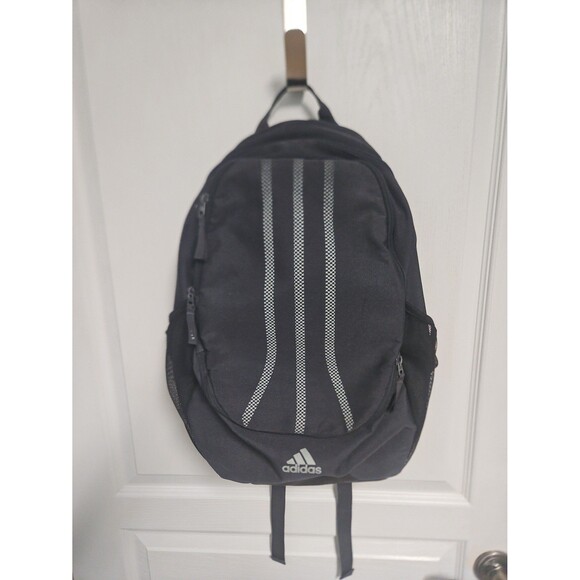 Adidas retro logo 3 Stripe Backpack in Navy - Picture 1 of 12